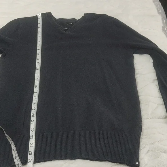 Mens Hurley V Neck Long Sleeve Cotton Sweater Sz M - Picture 5 of 12